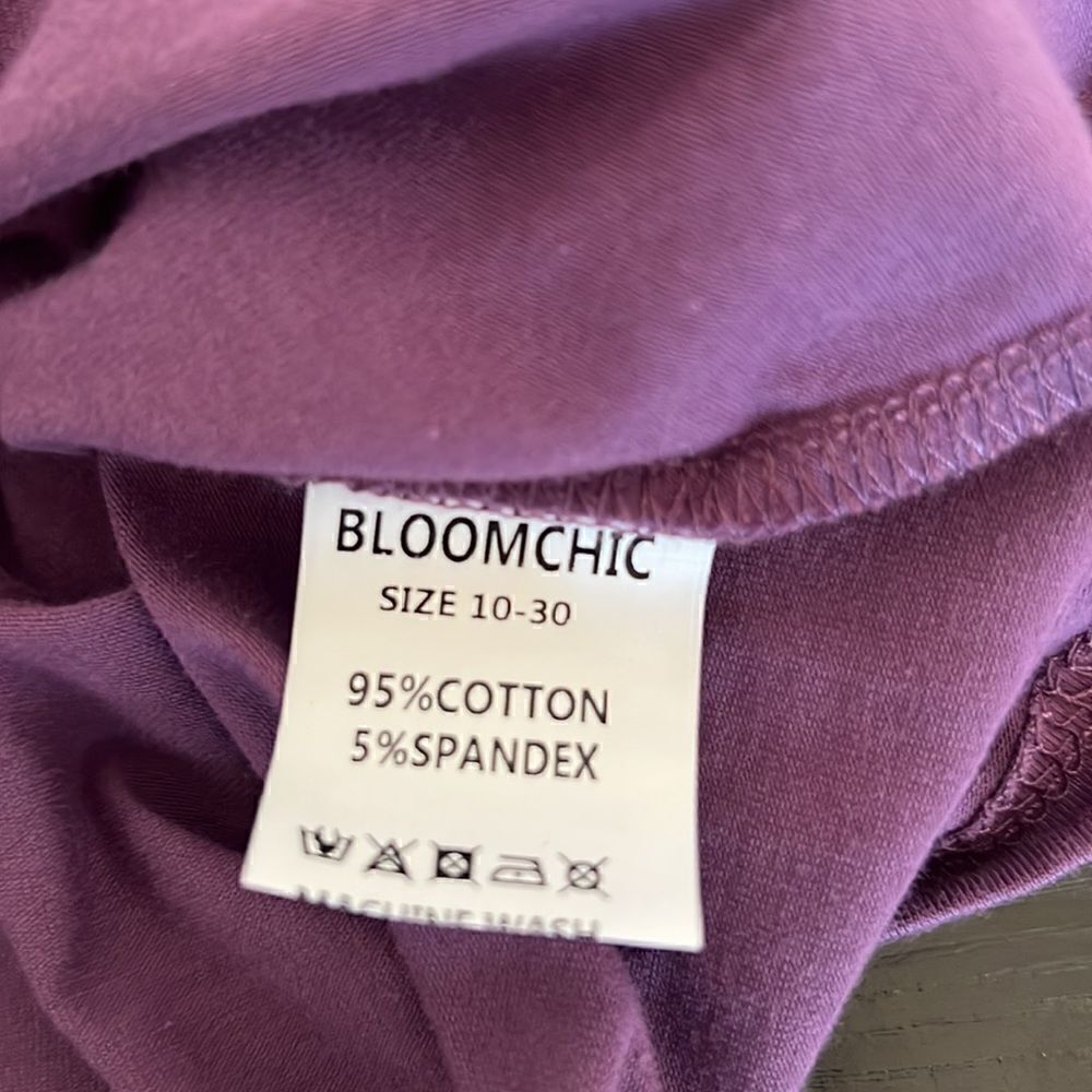 BloomChic Purple Cold Shoulder Short Sleeve Top - Size 14/16 - Picture 5 of 6